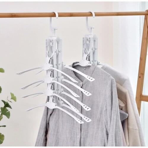 8 in 1 Folding clothes Hangers 360 Degree Rotating Multifunction Space Saving Storage Hanger Travel Magic hangers for clothes