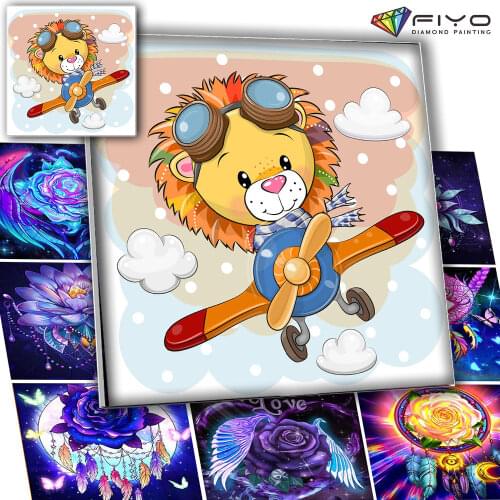 5D DIY Diamond Painting Full Animal Lion Diamond Embroidery Decorative Paintings Cross Stitch Kits Handicraft Needlework Art