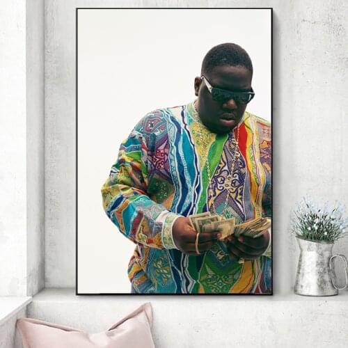 Biggie Smalls The Notorious B.I.G. Hip-Hop Music Canvas Painting Art On Wall Decor Poster And Prints Portrait Picture Decoration