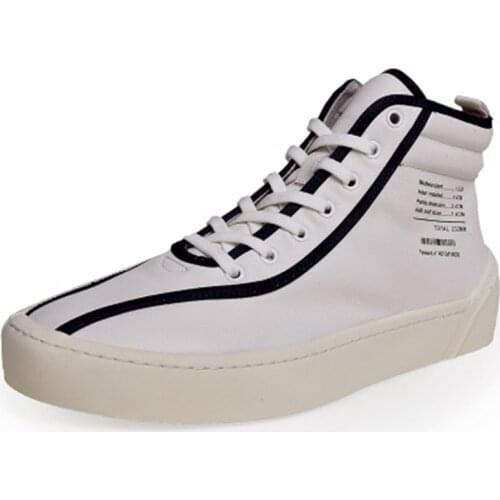 Bmante Men Casual Shoes High-TOP Ankle Boots Genuine Leather Mens Sneaker Luxury Platform Lace-up Shoes Hip Hop Gothic Owen