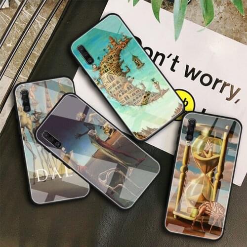 Salvador Dali Art DIY Tempered Glass Phone Case for Samsung Galaxy A10E A10S A20E A20S A40 A50 A60 A70 A80 A6 A7 A8 2018