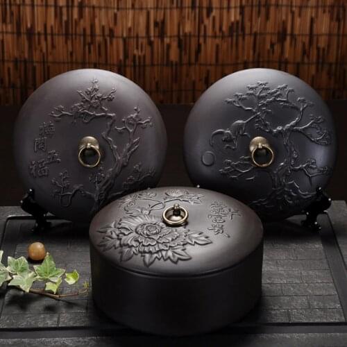 Black purple black mud tank tea Pu'er Tea Mug cake three large portable tank sealed storage time