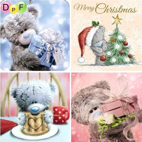 DPF 5D Round full Diamond painting DIY Diamond Embroidery Gifts Bear Needlework Cross Stitch diamond Mosaic decor art crafts