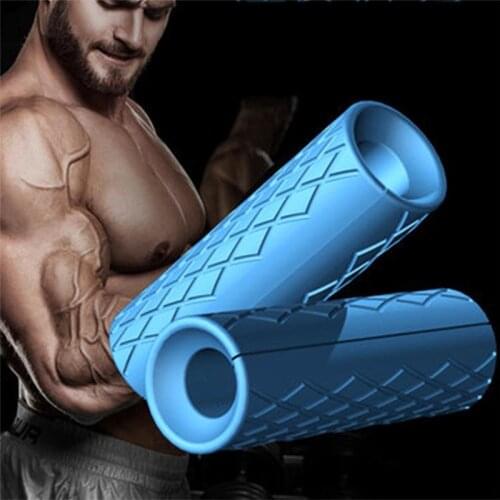 1Pair Dumbbell Barbell Grips Fat Grip Thick Bar Handles Pull Up Weightlifting Support Silicon Anti-Slip Protect Pad