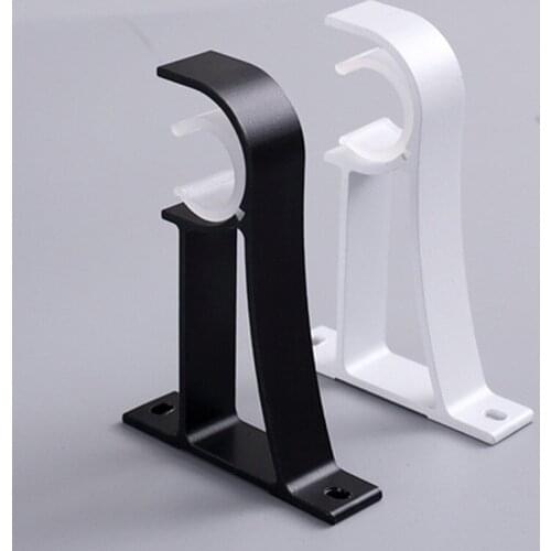 Curtain Rod Roman Rod Bracket Top Mounted Single Rod Double Pole Base Bracket Curtain Track Hook Fixed Accessories
