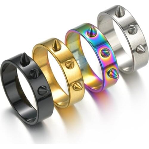 Self-defense Stainless Steel Ring Punk Style Mens and Womens Thorn Jewelry Joyas para hombres y mujeres Student Rings