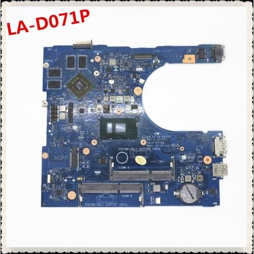 MotherBoard AAL15 LA-D071P For 5559 Motherboard CN-0F1J0W 0F1J0W HYCVR DDR3L I7-6500U SR2EZ { 90 days warranty