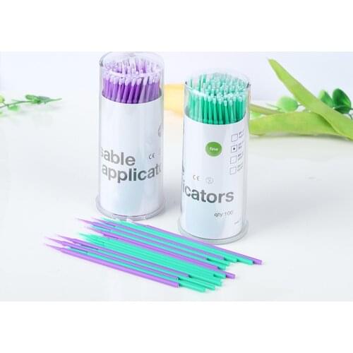 Micro Brush Eye Lash Extension Tools Lashes Glue Remover Brush Disposable Makeup Brush Tools 100 Pieces /Bottle