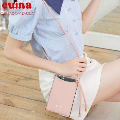 Mobile Phone Bag Retro Simple Mobile Phone Bag Women Pu Chain Messenger Bags Small Flap Bag Mini Shoulder Bag