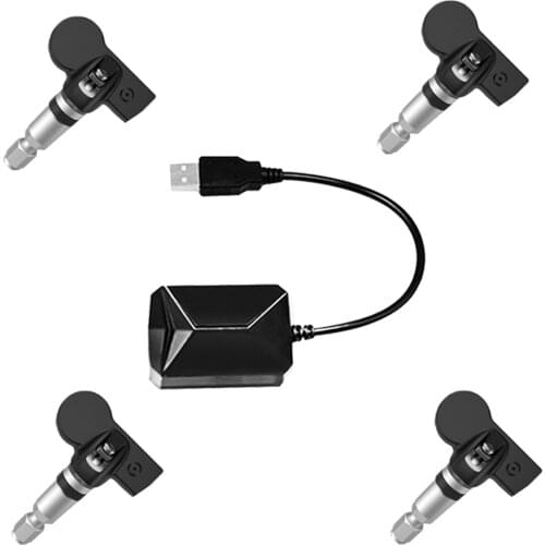USB2.0 Tire Pressure Monitor With 4 Internal Sensors For Android Car Player
