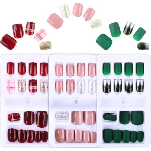 Fake Nails Matte Short Fingernails False Nails Tips Full Cover Artificial Nails Set With Glue and Files Stick 90 Pcs 12 Size