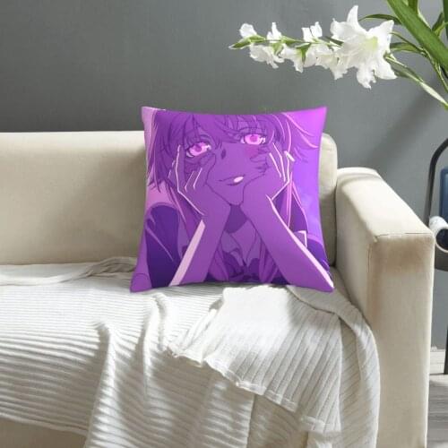 Yuno Gasai pillowcase printed cushion cover sofa waist pillow pillow cover