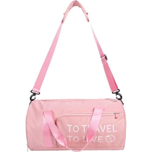 2020 New Women Gym Sports Bag Outdoor Travel Letter Printing Portable Dry Wet Separation Training Men Fitness Backpack