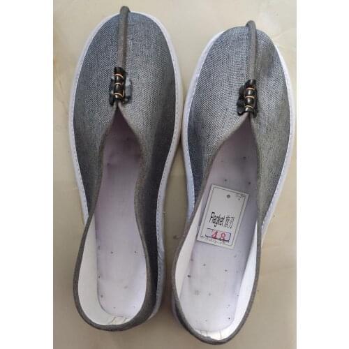 Natural Cotton&linen shaolin monk shoes wushu lohan/arhat lay meditation tai chi zen nun martial arts gray/brown/yellow