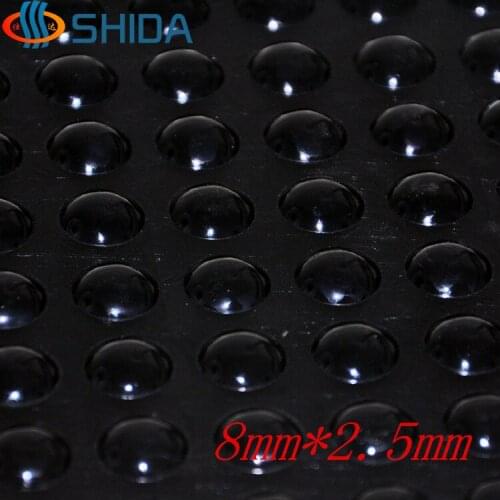 Wholesale 2000 Pcs/lot 8mm x 2.5mm Black Anti Slip Silicone Rubber Plastic Bumper Damper Soft Self Adhesive Silicone Feet Pads