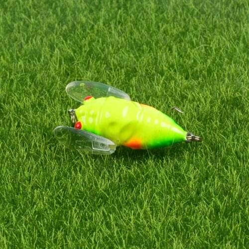 1pc plastic cicada hard fishing lure topwater carp killer 4cm/6g artificial bait wobblers pesca Topwater Bait Crankbaits