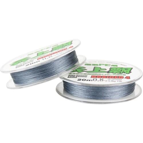4pcs/lot High Floating Power Fishing Subline 20m 50m Braided Fishing Line High Elastic PE Fishing Lures Line