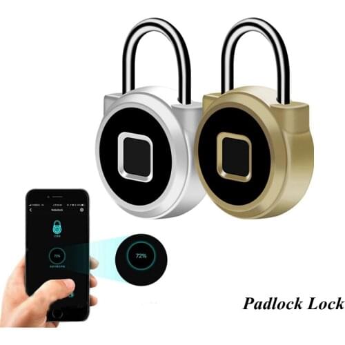 Smart Fingerprint Lock Padlock Keyless Portable USB Chargeable Anti-Theft Padlock Electronic Non-password Finger Touch Lock