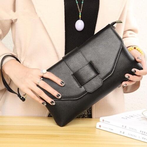 Luxury Handbag Women Bag Genuine Leather Ladies Clutch Bag Evening Party Purse Wallet Fashion Shoulder Crossbody Bags For famale