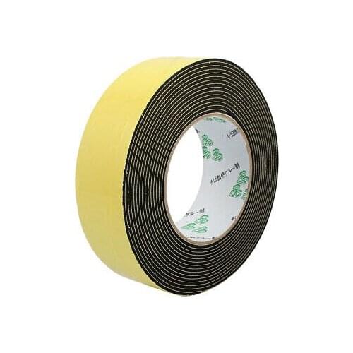 40mm x 2mm Super Strong Single Side EVA Sponge Foam Tape Black 5M Length