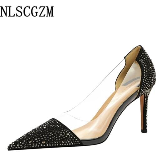 Crystal Pumps Women Shoes Office 2021 Shoes for Women 2021 High Heels Wedding Shoes for Women Bride Zapatos Transparentes Mujer