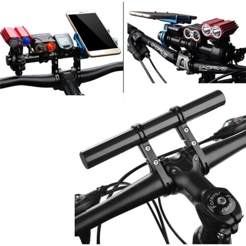 20cm Bicycle Extension Aluminum Alloy Carbon Tube Rack MTB Light Code Table Mobile Phone Holder Flashlight Holder Accessorie