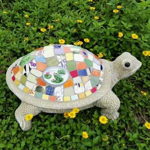 OUTDOOR TURTLE GARDEN ORNAMENT EUROPEAN CERAMIC ANIMAL COURTYARD LANDSCAPE DECORATION