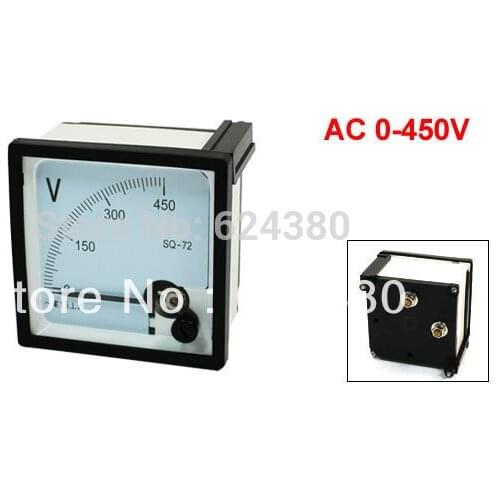 AC 0-450V 250V 300V 500V Analog Panel Volt Voltage Meter Voltmeter Gauge SQ-72 72*72mm
