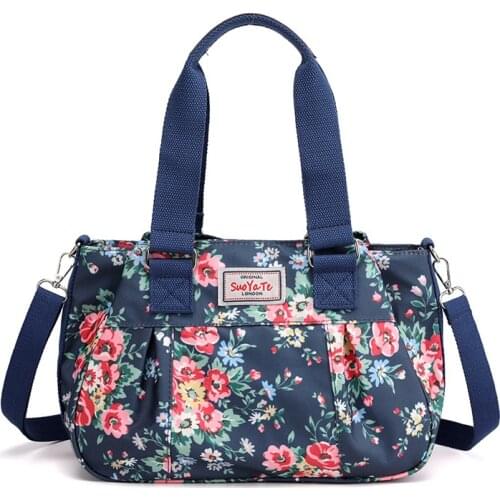 Vintage Women Hobos Bags 2021 New Elegant Fashion Flower Print Woman Handbags Crossbosy Tote Bag Female Travel Shoulder Bag
