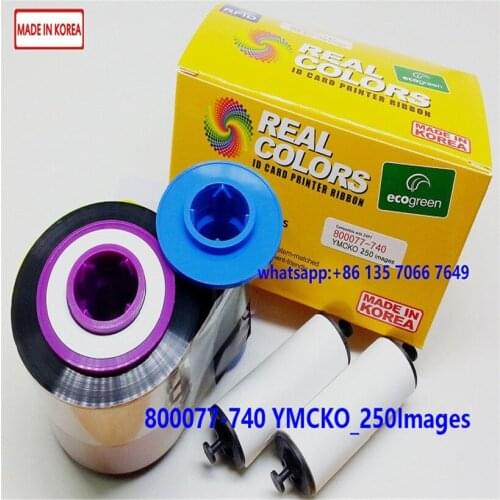 10Pieces Compatible ZXP7 Ribbon 800077-740 YMCKO 250 Prints Made In Korea Zebra ZXP7 Card Printer