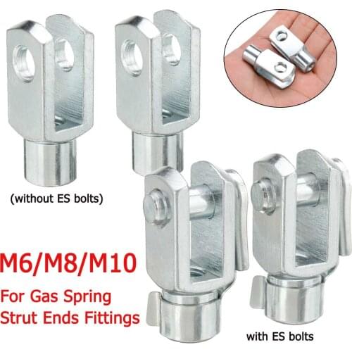 2pcs M6 M8 M10 Universal Silver M6 M8 Boot Bonnet Trunk Gas Strut End Fitting Pin Ball Joint Valve Spring Holders