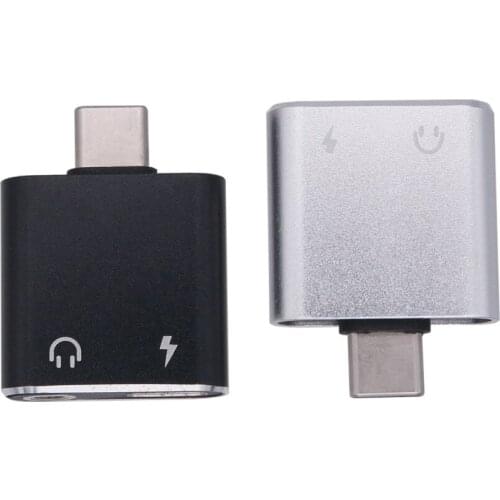 2-in-1 Converter Fast Charging and Listening songs 3.5MM Dual Type-C Adapter for Mobile Phone