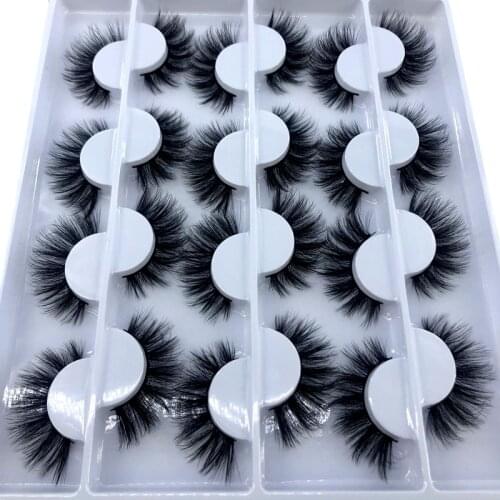 4-12 pairs 3D Mink Lashes Natural Long False Eyelashes Dramatic Volume Fake Lashes Makeup Eyelash Extension Silk Eyelashes