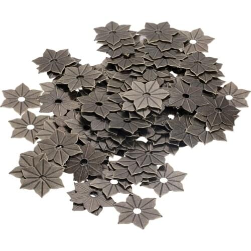 50Pcs 35mm Iron Antique Bronze Flower Decorative Protectors Corner Brackets Embellishment Scrapbook Wooden Box Upholstery Nails