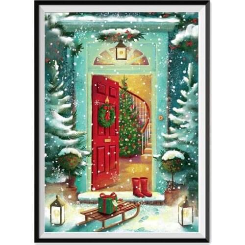 5D diamond painting full diamond Christmas round diamond mosaic pattern home decoration DIY handmade