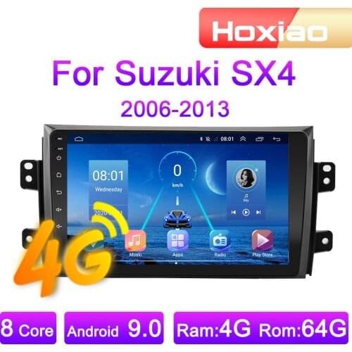 4G Android 9 2din Car Radio multimedia video player For Suzuki SX4 2006 2007 2008 2009 2010-2011-2013 navigation GPS audio 2 DIN