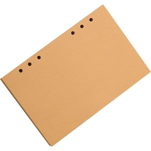 Kraft Paper Loose Leaf Diary Notebook Refill Spiral Binder Planner Inner Page Journal Inside Paper for Travelers Notebooks