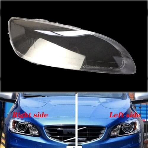 FOR VOLVO S60 14-19 Hatchback front headlamps transparent lampshades lamp shell masks headlights cover lens Headlight glass