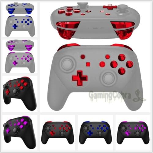 Repair ABXY D-pad ZR ZL L R Keys Glossy DIY Replacement Full Set Buttons with Tools for NS Switch Pro