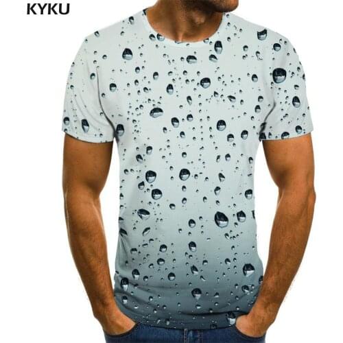 3d Tshirt Water Drop T-shirt Men Abstract T-shirts 3d Dark Anime Clothes Novel Tshirts Casual Mens Clothing summer New