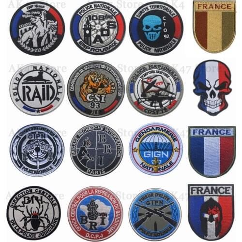 GlGN Gendarmerie Nationale French Police Special Forces Patches FRANKREICH France SWAT GIPN RAID POLIZEI BRI Patch Badge