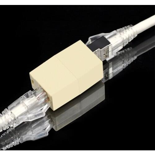 10pcs RJ45 Cat5 8P8C Socket Connector Coupler For Extension Broadband Ethernet Network LAN Cable Joiner Extender Plug