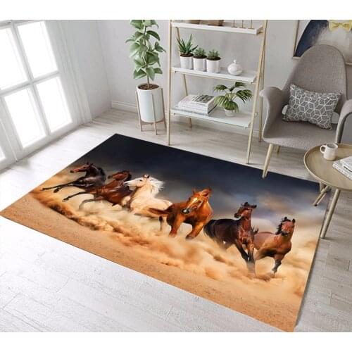 Horses Area Rugs And Carpets for Kids Baby Home Living Room Large Non-Slip Cushion Bedroom WC kitchen Floor Door Bathroom Mats
