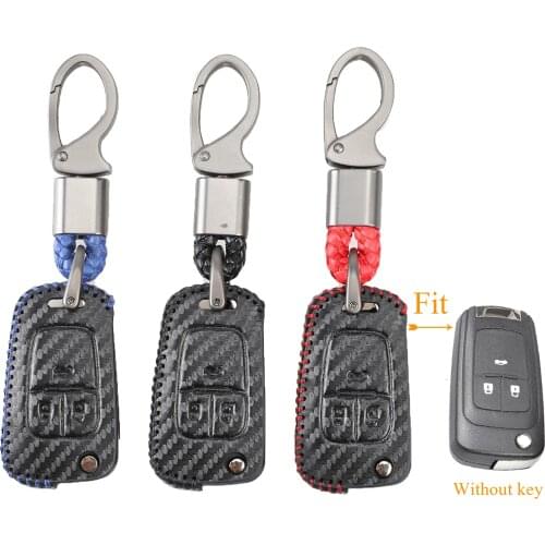 Kutery 3 Butttons Leather Car Remote Key Case For Chevrolet Cruze Aveo Trax Buick Opel Astra Corsa Meriva Zafira Antara J