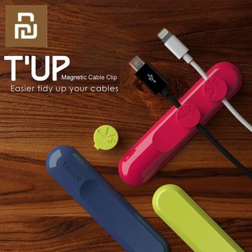 Youpin Bcase Magnetic Cable Winder Holder Wire Organizer for All Size USB Cable Clip Sort Out Tool Desktop Workstation