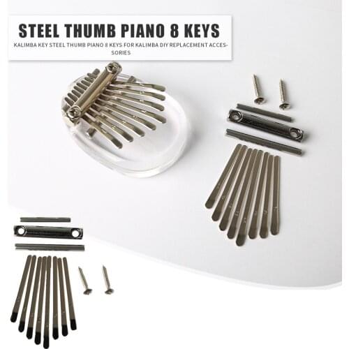 8 Keys Kalimba DIY Set Steel Thumb Piano Lettering Keyboard Kalimba DIY Replacement Musical Instrument Accessories