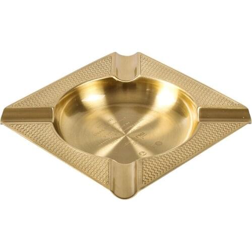 Desktop Metal Cigar Ashtray Home Office Decor Trash Smoking Tools Copper Cigar Ash tray Smoke Tobacco Ash Holder Container