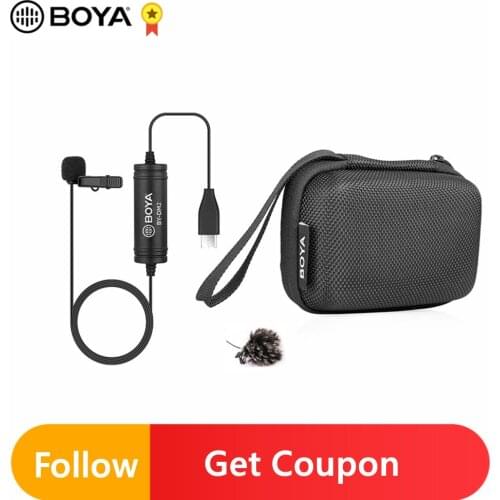 BOYA BY-DM2 Lavalier Microphone Clip-on Mic with USB Type-C Interface for Huawei Mate Samsung Xiaomi Android Smartphone