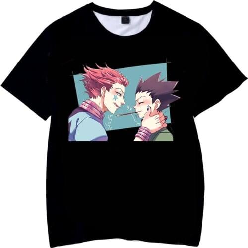 New Hunter X Hunter T-Shirt Men Women O- Neck Short Sleeved T Shirt Anime Gon Killua Tee Harajuku
