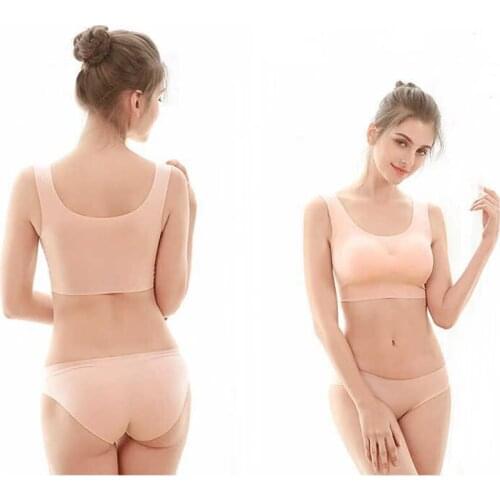 New Women Sexy Crop Tops Tube Top Female Streetwear Sleeveless Seamless Sports Lingerie Tee Bra Crop Top Bandeau Top Tank